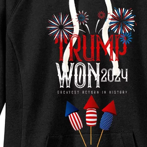 Donald Trump Won 2024 Election Inauguration Women's Fleece Hoodie