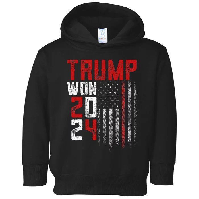 Donald Trump Won 2024 Election Inauguration Toddler Hoodie