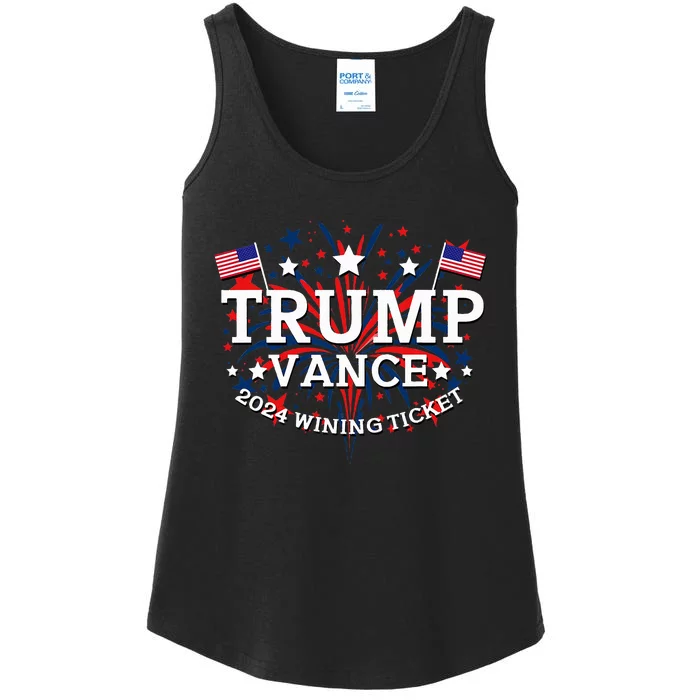 Donald Trump Won 2024 Election Inauguration Ladies Essential Tank