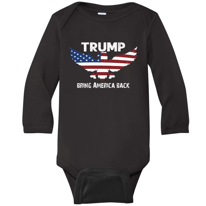 Donald Trump Will Bring America Back | 2024 Baby Long Sleeve Bodysuit