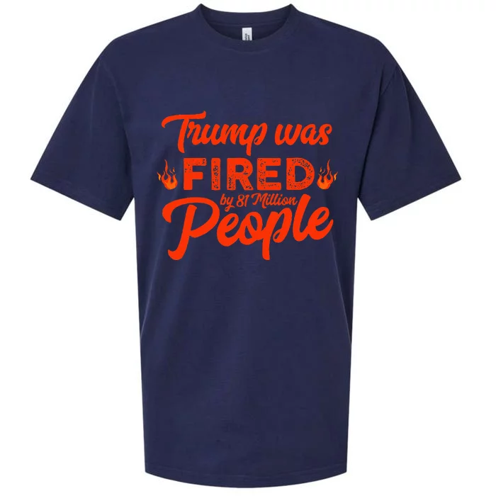 Donald Trump Was Fired By 81 Million People Funny Kamala Sueded Cloud Jersey T-Shirt