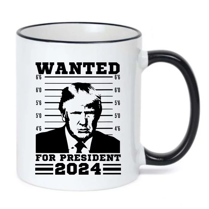 Donald Trump Wanted For President 2024 President Trump Mugshot. Black Color Changing Mug