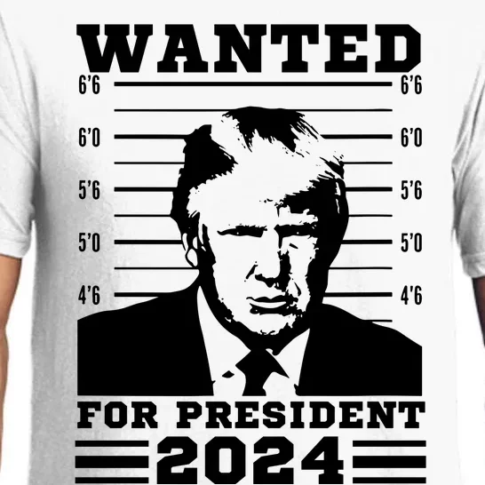 Donald Trump Wanted For President 2024 President Trump Mugshot. Pajama Set