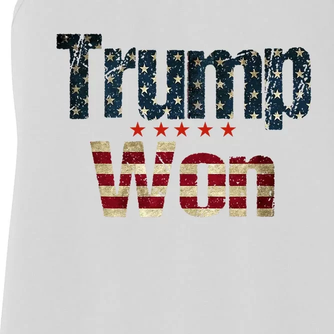 Donald Trump Won 2024 Election Inauguration 47th President Women's Racerback Tank