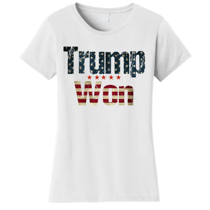 Donald Trump Won 2024 Election Inauguration 47th President Women's T-Shirt