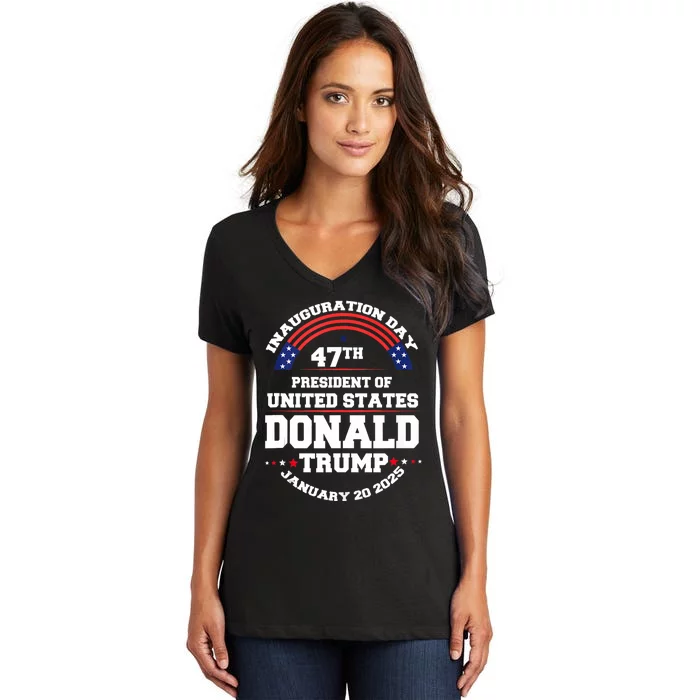 Donald Trump Won 2024 Election Inauguration Women's V-Neck T-Shirt