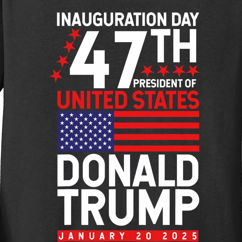 Donald Trump Won 2024 Election Inauguration Pro Trump 2025 Kids Long Sleeve Shirt