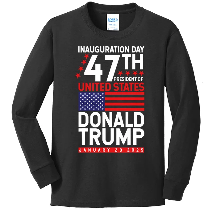 Donald Trump Won 2024 Election Inauguration Pro Trump 2025 Kids Long Sleeve Shirt