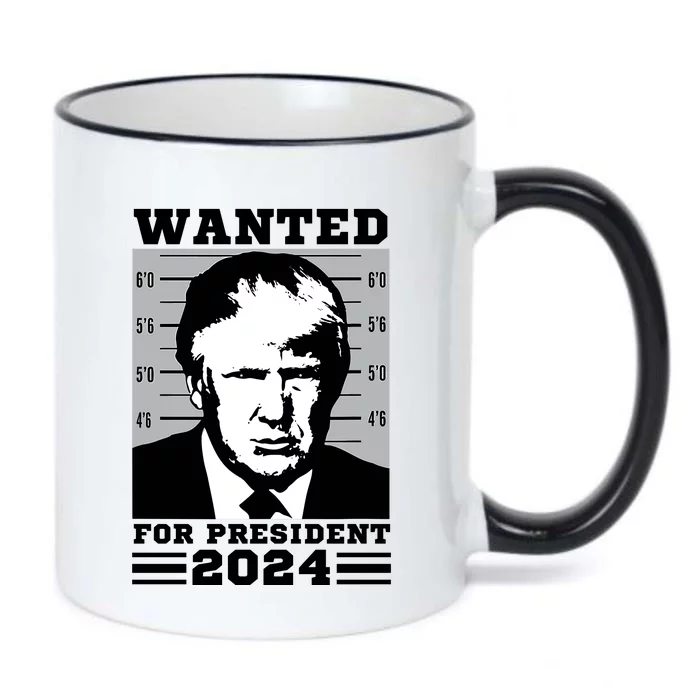 Donald Trump Wanted For President 2024 President Trump Mugshot Black Color Changing Mug