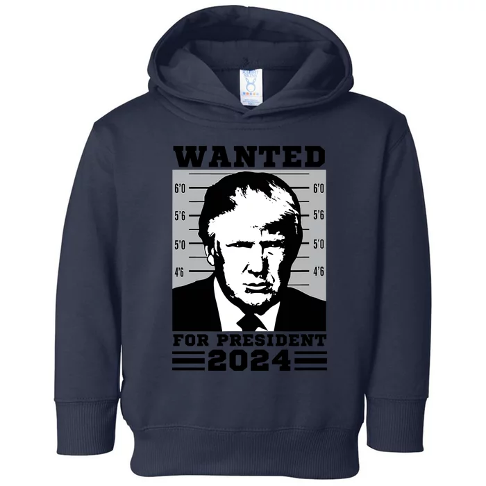 Donald Trump Wanted For President 2024 President Trump Mugshot Toddler Hoodie