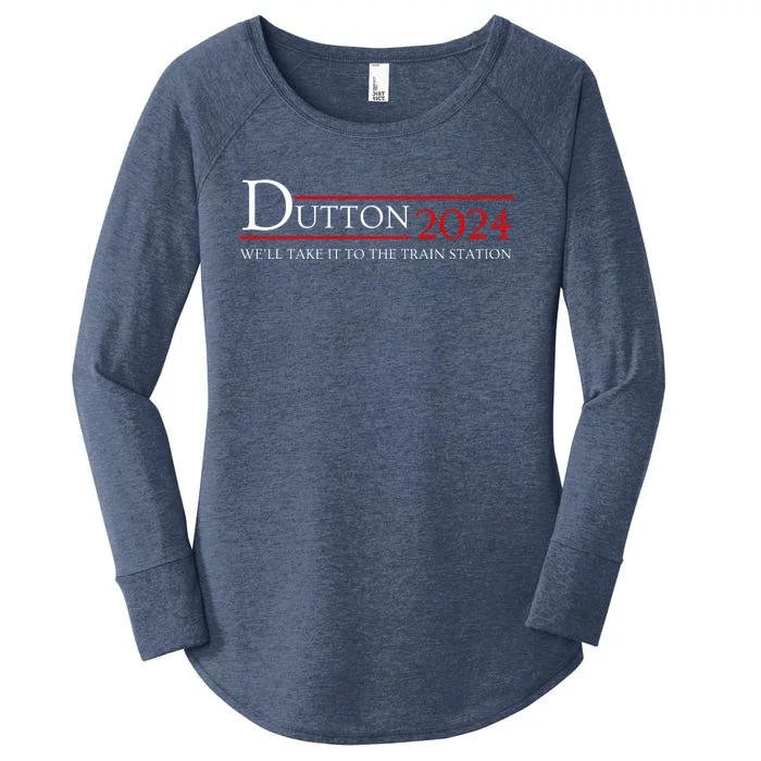 Dut Ton Wheeler 2024 We’ll Take It To The Train Station Women's Perfect Tri Tunic Long Sleeve Shirt