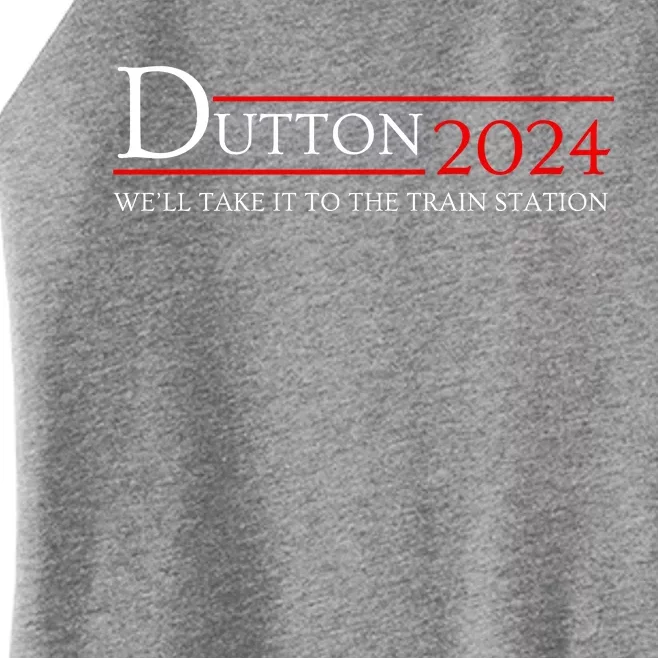 Dut Ton Wheeler 2024 We’ll Take It To The Train Station Women’s Perfect Tri Rocker Tank