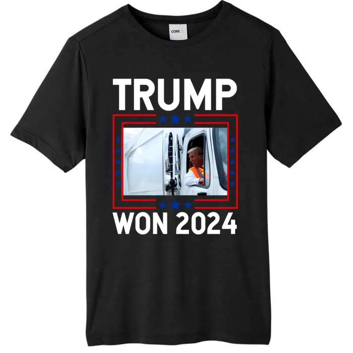 Donald Trump Won 2024 Election Inauguration Trump Garbage ChromaSoft Performance T-Shirt