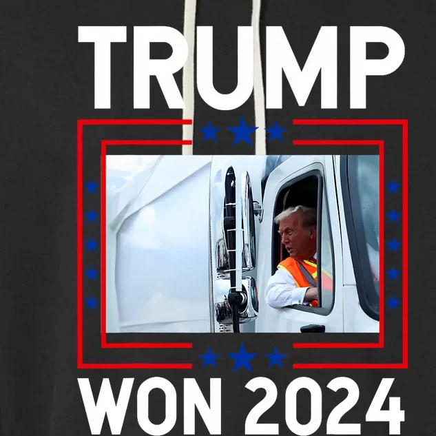 Donald Trump Won 2024 Election Inauguration Trump Garbage Garment-Dyed Fleece Hoodie