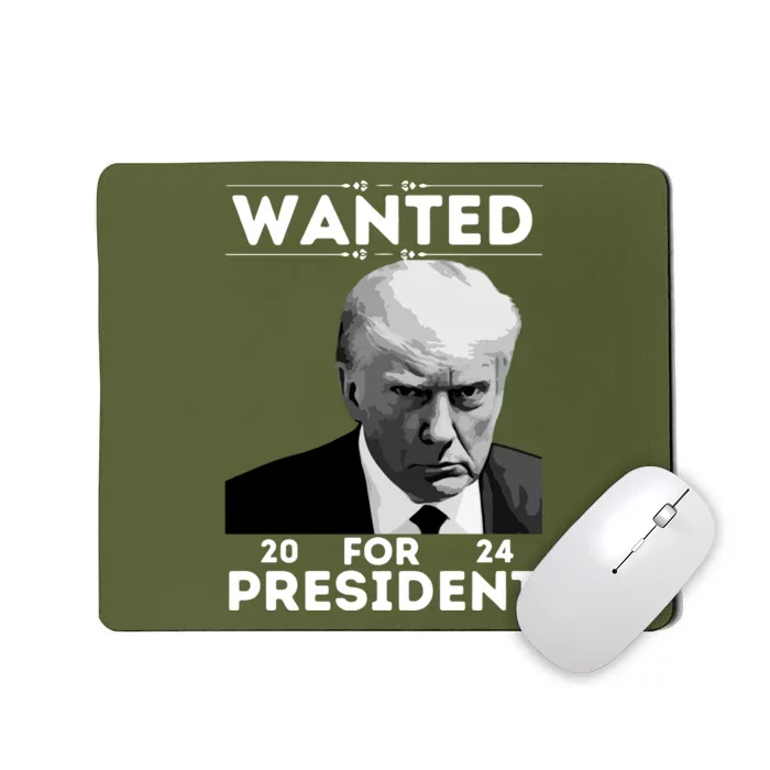 Donald Trump Wanted For President Toos For Women Long Sleeve Mousepad