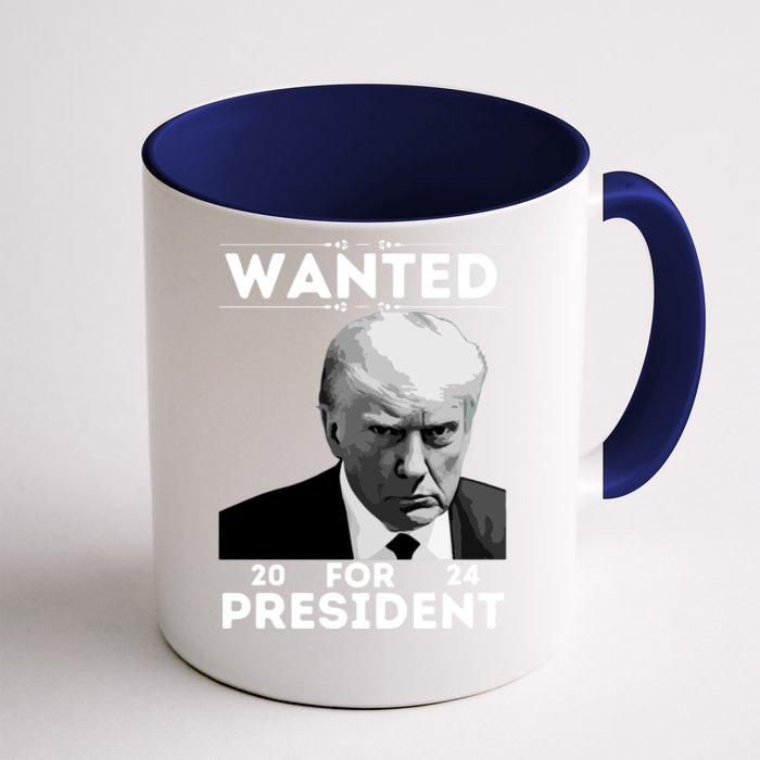 Donald Trump Wanted For President Toos For Women Long Sleeve Front & Back Coffee Mug