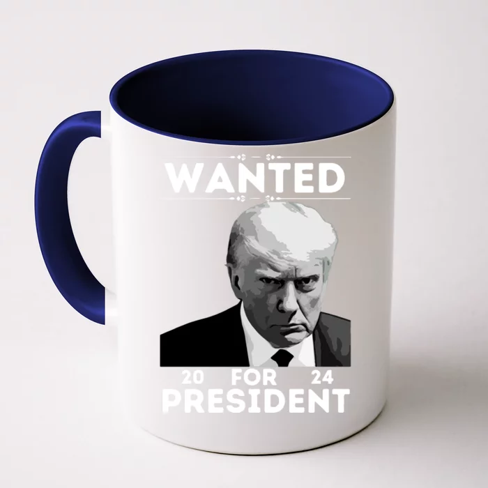 Donald Trump Wanted For President Toos For Women Long Sleeve Front & Back Coffee Mug