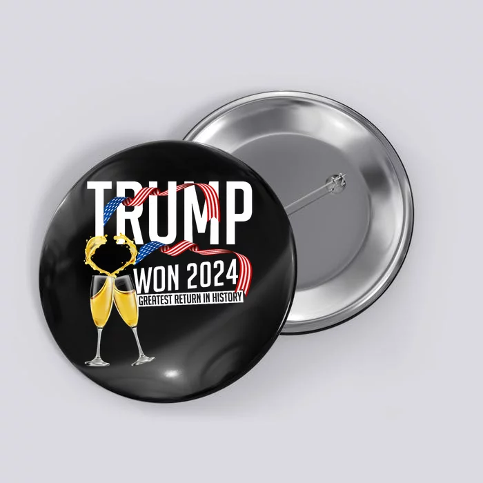 Donald Trump Won 2024 Election Inauguration Button