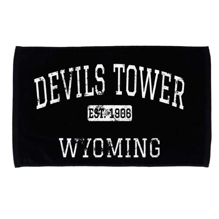 Devils Tower Wyoming Wy Vintage Microfiber Hand Towel