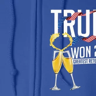 Donald Trump Won 2024 Election Inauguration Full Zip Hoodie