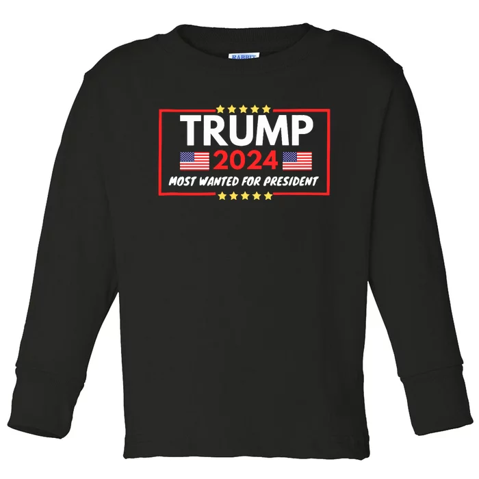 Donald Trump Wanted For President Toos For Women Tank Top Toddler Long Sleeve Shirt