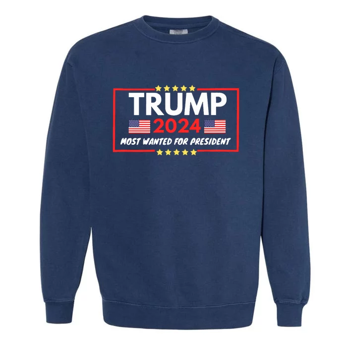 Donald Trump Wanted For President Toos For Women Tank Top Garment-Dyed Sweatshirt