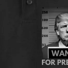 Trump wanted for President 2024 Trump Mugshot Dry Zone Grid Performance Polo