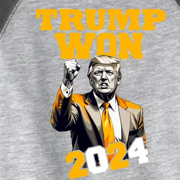 Donald Trump Won 2024 Election Inauguration We Won Trump Toddler Fine Jersey T-Shirt