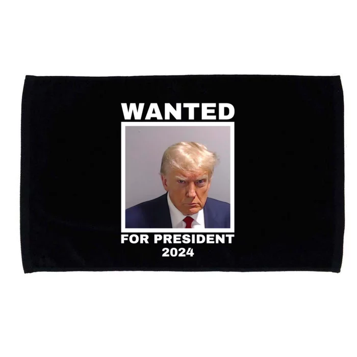 Trump wanted for President 2024 Trump Mugshot Microfiber Hand Towel