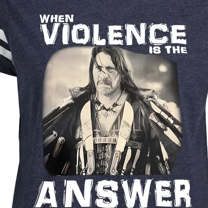 Danny Trejo When Violence Is The Answer Enza Ladies Jersey Football T-Shirt