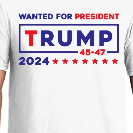 Donald Trump Wanted For President 2024 / 45 47 Pajama Set