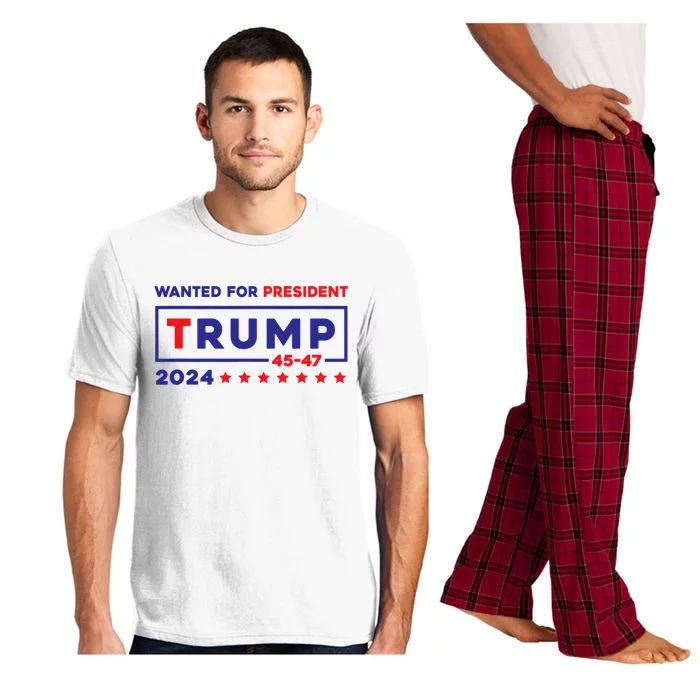 Donald Trump Wanted For President 2024 / 45 47 Pajama Set