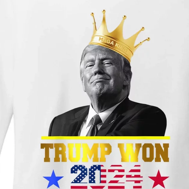 Donald Trump Wins Us Presidency Trump Won 2024 Presidential Election Womens CVC Long Sleeve Shirt