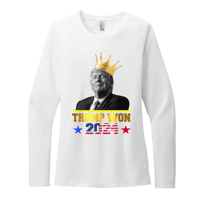 Donald Trump Wins Us Presidency Trump Won 2024 Presidential Election Womens CVC Long Sleeve Shirt