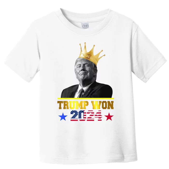 Donald Trump Wins Us Presidency Trump Won 2024 Presidential Election Toddler T-Shirt