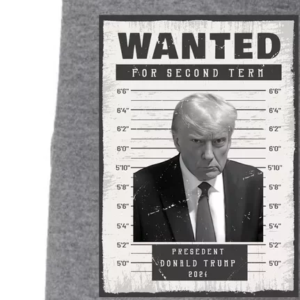 Donald Trump Wanted For President 2024 President Trump Mugshot Doggie 3-End Fleece Hoodie