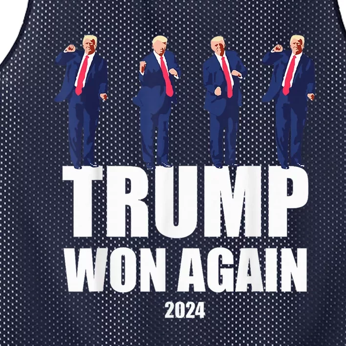 Donald Trump Wins Us Presidency Trump Won 2024 Presidential Election Mesh Reversible Basketball Jersey Tank