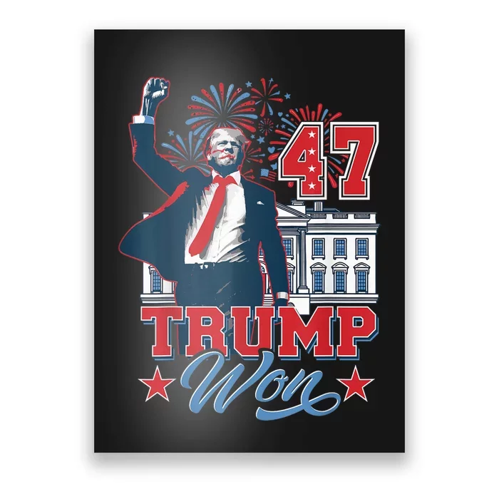 Donald Trump Wins Us Presidency Trump Won 2024 Presidential Election Poster