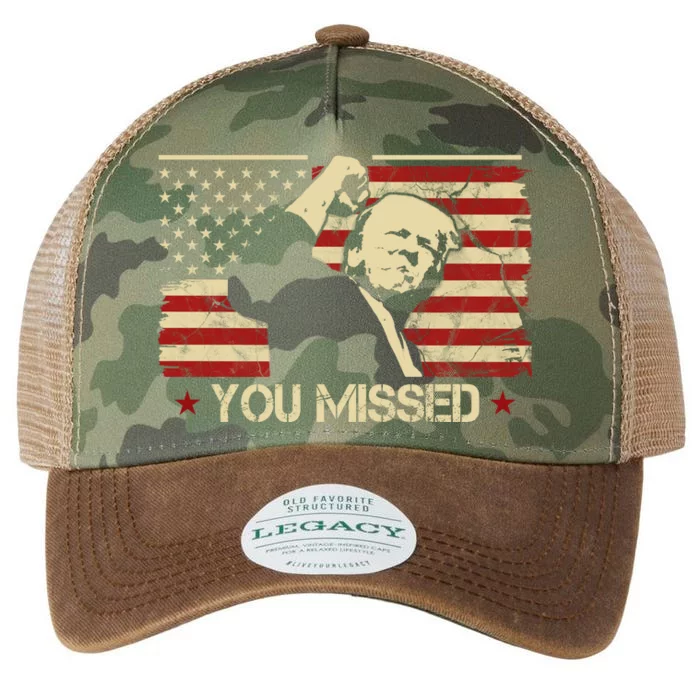 Donald Trump You Missed Funny Trump Usa 2024 Legacy Tie Dye Trucker Hat