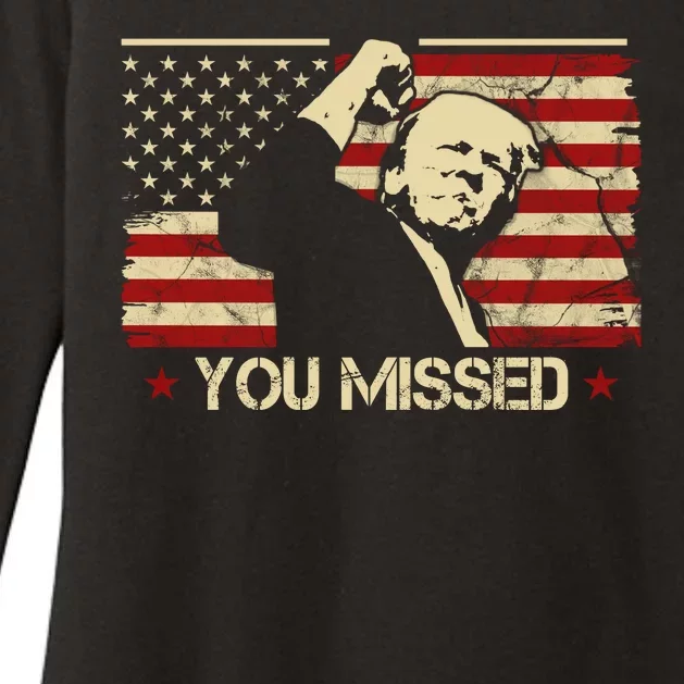 Donald Trump You Missed Funny Trump Usa 2024 Womens CVC Long Sleeve Shirt