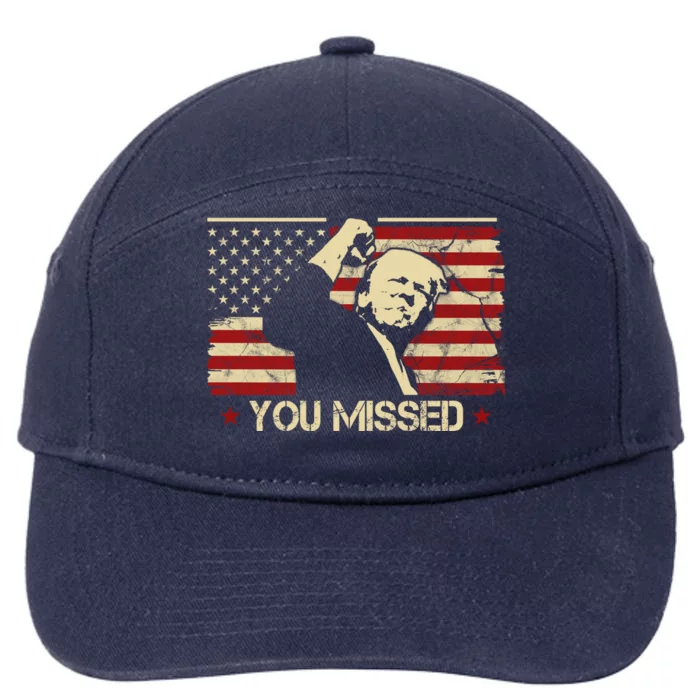 Donald Trump You Missed Funny Trump Usa 2024 7-Panel Snapback Hat