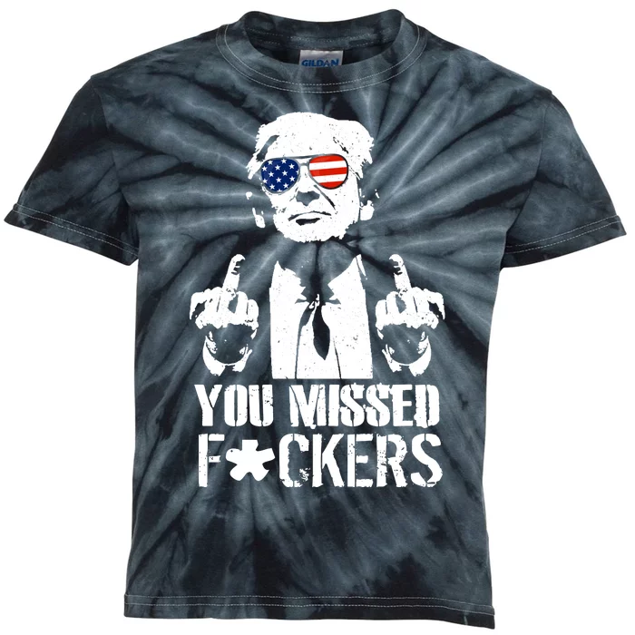 Donald Trump You Missed Fight Fight Fight Kids Tie-Dye T-Shirt