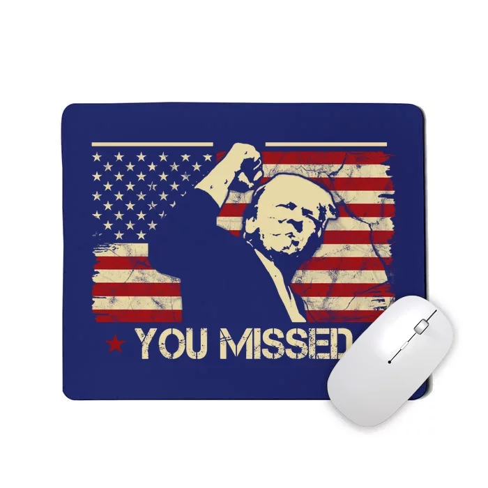 Donald Trump You Missed Vintage Usa Flag Election Mousepad