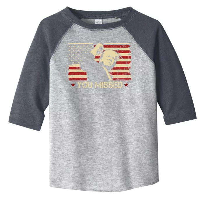 Donald Trump You Missed Vintage Usa Flag Election Toddler Fine Jersey T-Shirt