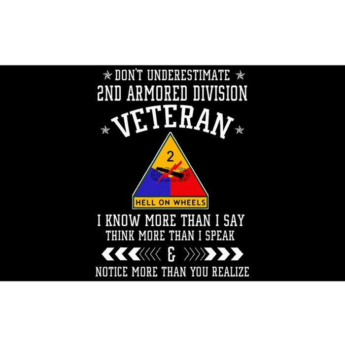 DonT Underestimate 2nd Armored Division Veteran Day Xmas Bumper Sticker