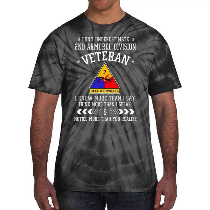 DonT Underestimate 2nd Armored Division Veteran Day Xmas Tie-Dye T-Shirt