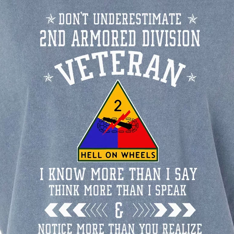 DonT Underestimate 2nd Armored Division Veteran Day Xmas Garment-Dyed Women's Muscle Tee