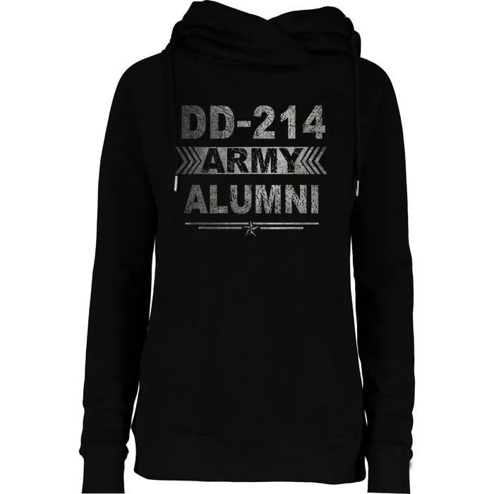 DD214 US Army Alumni Military Veteran Retirement Gifts Womens Funnel Neck Pullover Hood