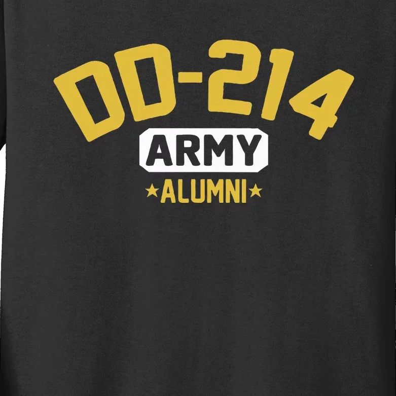 Dd214 U.S A.R.M.Y Alumni Kids Long Sleeve Shirt