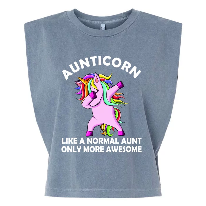 Dabbing Unicorn Aunticorn Cool Gift Garment-Dyed Women's Muscle Tee